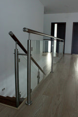 Słupek nierdzewny - prosto AISI304, D42,4/2xmodel2