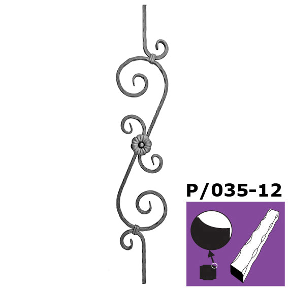 Tralka zdobiona h900, b160mm, P/035A-12x12