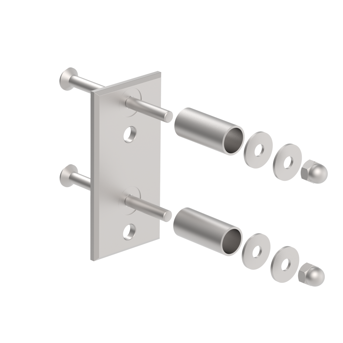 Stal nierdzewna AISI304, 120x60x51/40x40x2mm