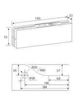 zawias hydrauliczny 190x70 BLACK