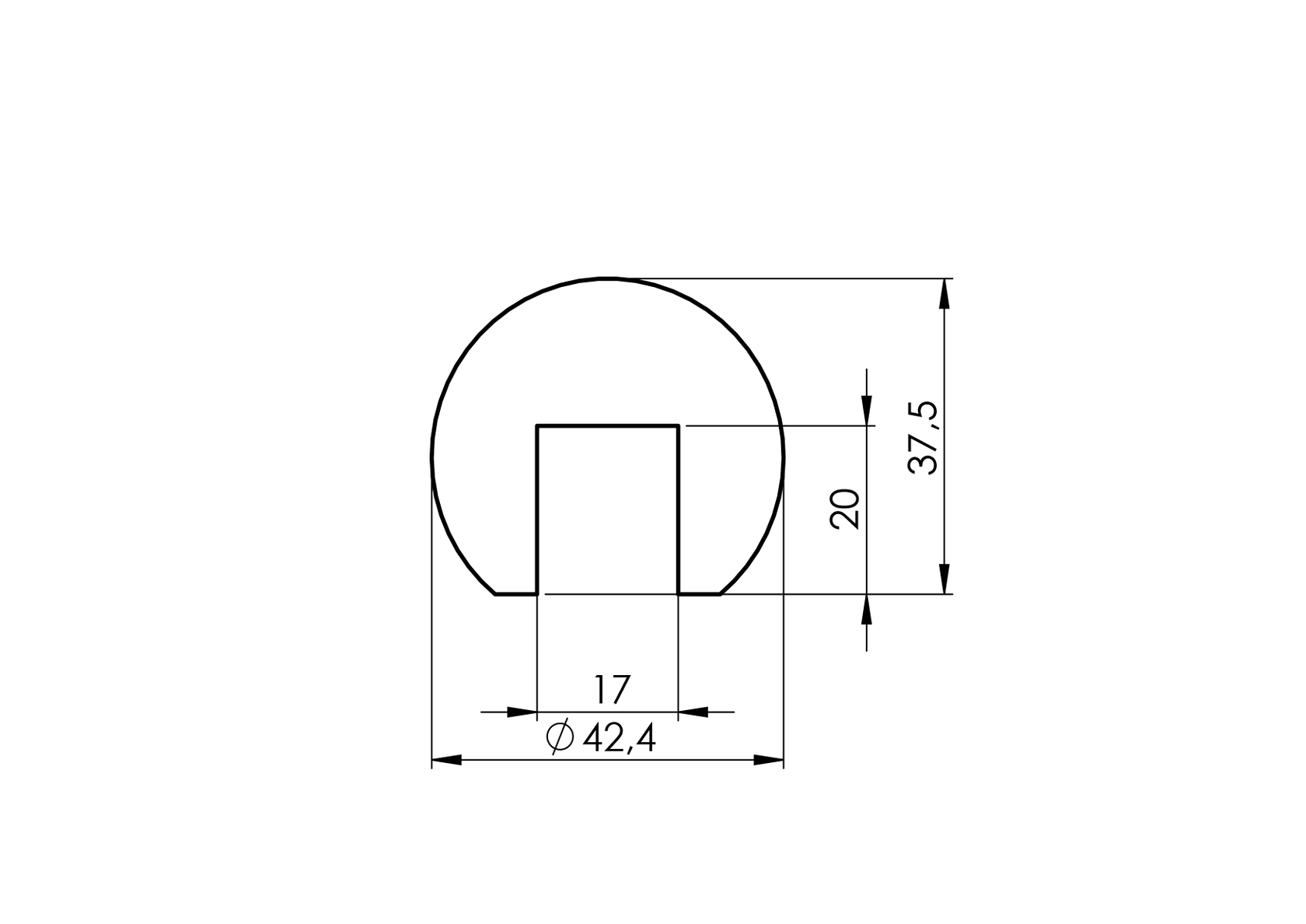 Poręcz nakładana na szkło BUK
