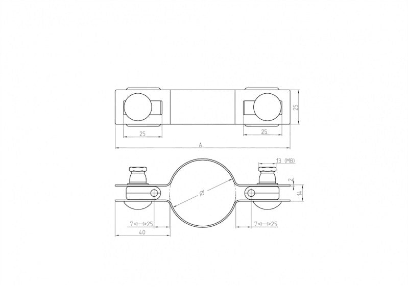 Objímka priebežná na stĺpik D48mm ZnPVC RAL 7016