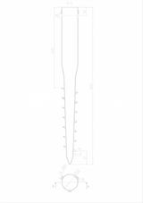 Fundament śrubowy Zn 68x1,5x650mm, 3xM8