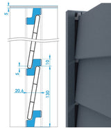 Element oddzielający do wypełnienia lamelowego 8x120mm